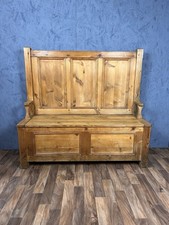Vintage Rustic Reclaimed Pine Bench Settle Hallway Bench