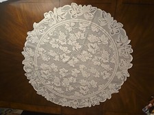 Beige Taupe Lace Round Table