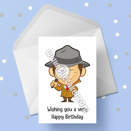 Police detective birthday - police, card