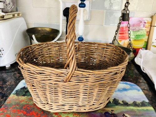 Vintage wicker mushroom - vintage,
