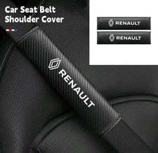 2x RENAULT Carbon Fibre Seat belt Protector Cover Shoulder CLIO CAPTUR KADJAR