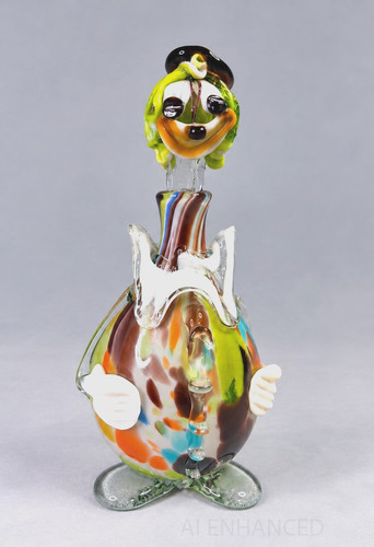 Mexican art glass clown - mexican,