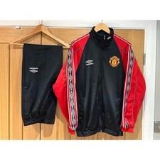Rare Manchester United Original 1998/99 Full Umbro Tracksuit - Medium