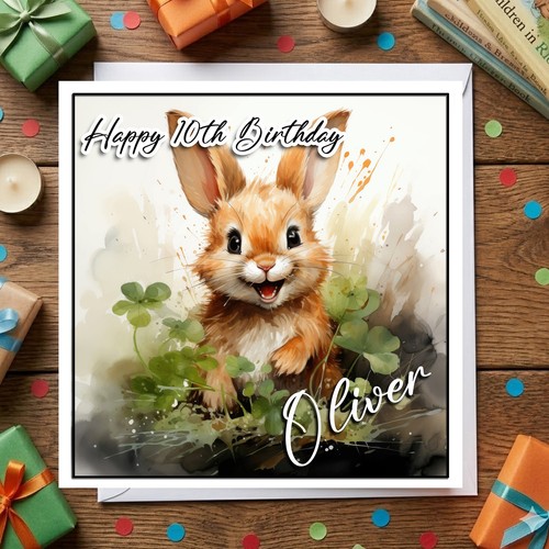 Personalised bunny birthday - personalised,