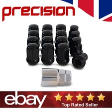Precision Black Wheel Nuts and