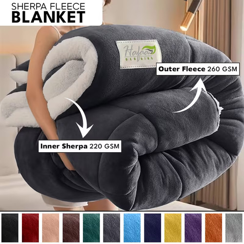 Soft cozy sherpa blanket - soft,