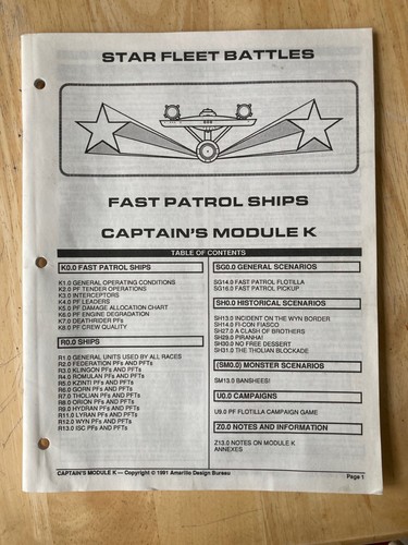 Star fleet battles - star, patrol
