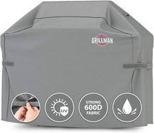 Grillman Premium Grill Cover Gray 52" Inch Brand New. SAME DAY FREE SHIPPING