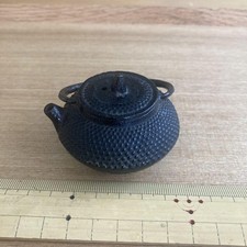 Retro Showa Miniature Cast Iron Teapot Decorative Home Accent