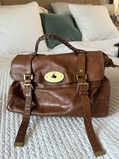 Mulberry Alexa Shoulder Messenger Bag Oak/Tan Brown Genuine Leather