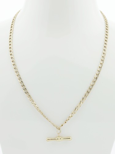 Gold bar pendant chain 9ct - chain,