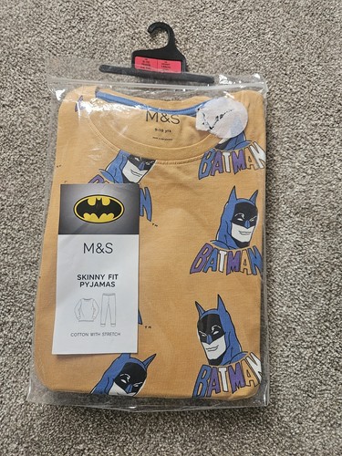 Boys yellow batman pyjamas - yellow,
