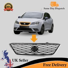 SEAT IBIZA GRILLE 2013-2017 STANDARD MODELS NO BADGE WITH CHROME TRIM 6J0853654G