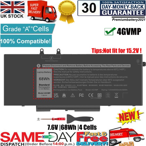 Battery 4gvmp for dell - 4gvmp,