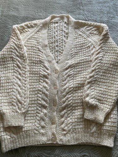 Hand knitted cable cream - knitted,