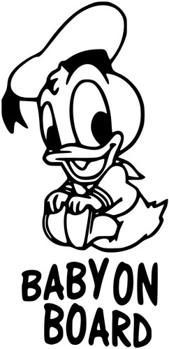 Donald duck baby board - on,