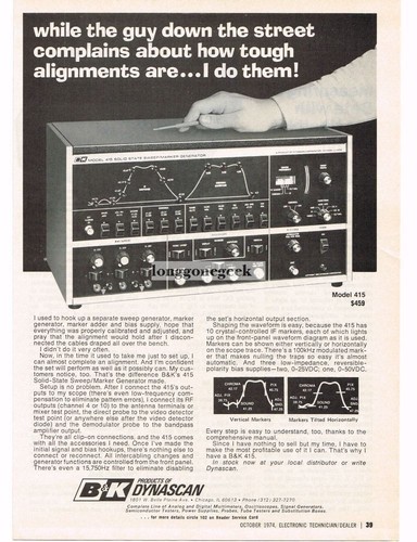 1974 dynascan 415 sweep - 1974,
