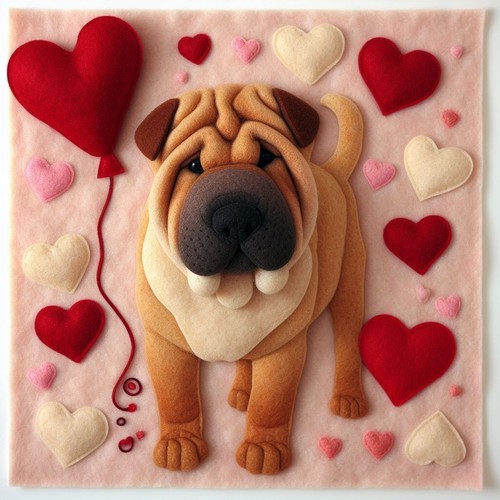 Luxury shar pei birthday card - pei,