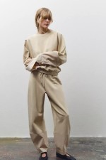 Zara Co Ord Set Tracksuit Contrasting High Waist Trousers Sweatshirt S Bloggers