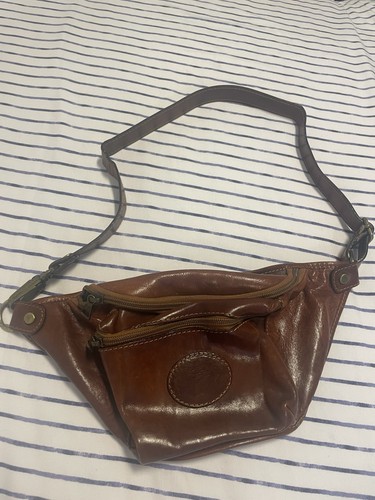 Vintage genuine brown leather - brown,