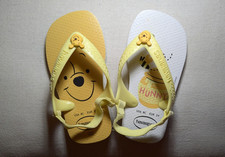 Havaianas Kids Flip Flops 22 Winnie-the-Pooh Disney Hunny Yellow + White EU24