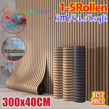 5X 3D Wood Grain Panel Effect Wallpaper Stick Self Adhesive Wood Slat,Wall Paper