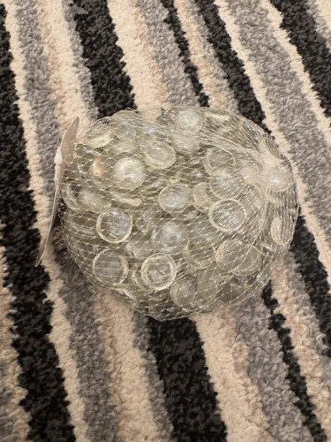 White glass nuggets new - glass,