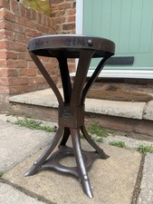 Rare Antique Industrial J B Brooks Factory Machinists Stool Chair (pre Evertaut)