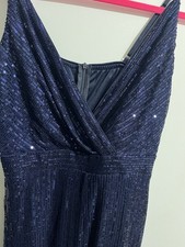Navy Sequin Strapping Jumpsuit