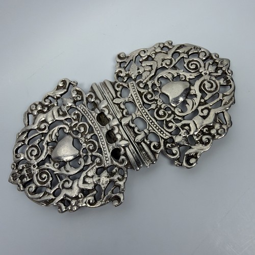 Solid silver nurses buckle - solid,