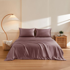100% Pure Mulberry Silk Duvet Cover Set 3 Piece, 6A+ Grade Luxury Soft Bedding S