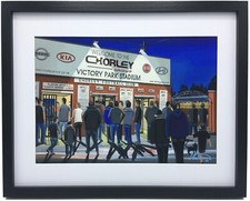 Chorley, Victory Pk, Football Club F.C Stadium Wall Art Print. 14" x 11" Frame