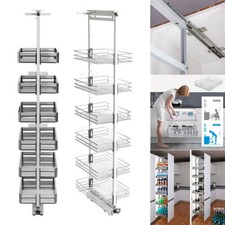 Kitchen Cabinet Pull Out Wire Basket 300mm 400mm Ladder Cupboard Storage Unit UK