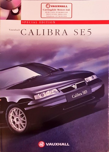 Vauxhall calibra se5 brochure - vauxhall,