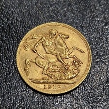 1912 Gold Sovereign Coin 22ct