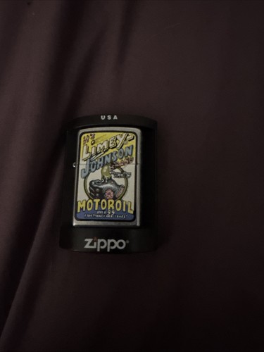 Limey johnson motor oil zippo - johnson,