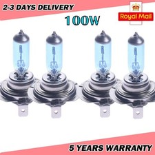 4 Pcs H7 Super White Headlight Bulbs 100w 12v Upgrade Hid 499 Full Dipped 477 UK