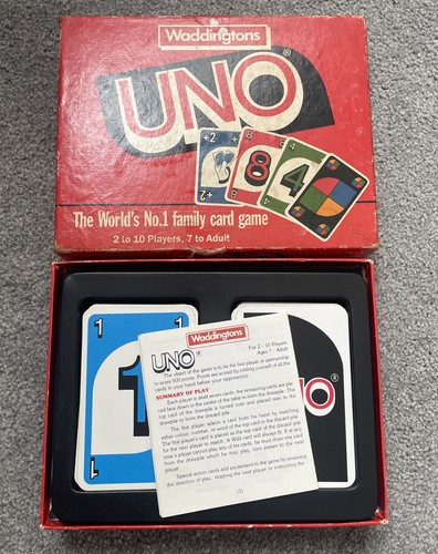 Vintage 1985 original uno - 1985, card