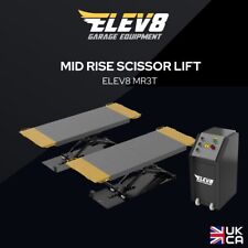 ELEV8 Mid Rise Scissor Lift Black/Yellow MR3T 3T, 1 Metre Rise Scissor Lift 1PH