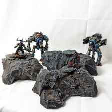 Flat wastelands rock terrain - large rock set for tabletop and wargames
