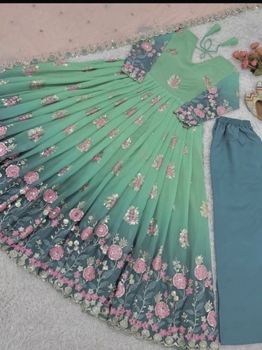 Bollywood style faux - style, georgette