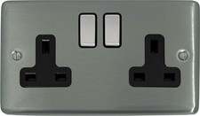 Brushed Steel Sockets and