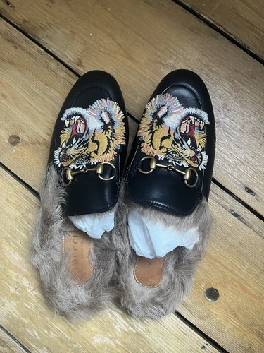 Gucci princetown fur leather - gucci,