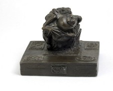 JUDY BOYT LIMITED EDITION BRONZE FROG BALL SCULPTURE FOR KENNET & AVON DEVIZES