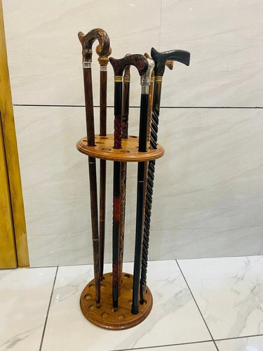 New wooden walking stick rack