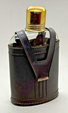 GREY LEATHER WRAPPED GLASS HIP