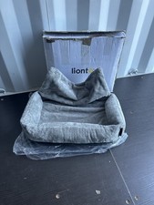 Lionto Cat Heating Lounger with Cuddly Plush Cover Warm Bed for Indoor Cats Grey