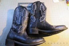 Double H Boots 10.5 D Black with Embroidery Prior owned Steel Toe