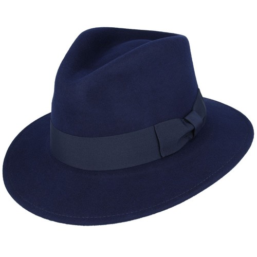 Wool brown fedora hat - wool,
