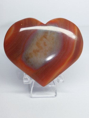 Carnelian crystal heart - carnelian,